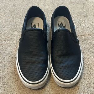 Leather slip on vans